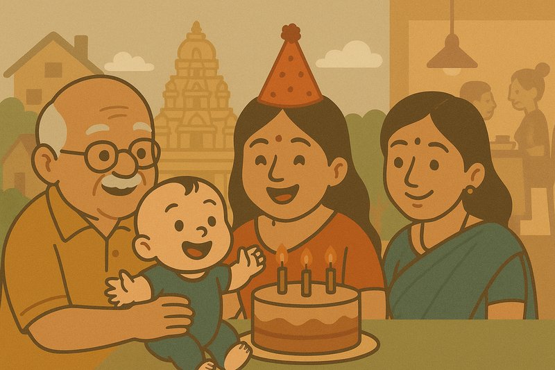 Minchu's Seventeenth Week: Adventures at Dammajjo's and Amma's Surprise Birthday Bash